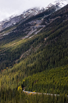 火車在山