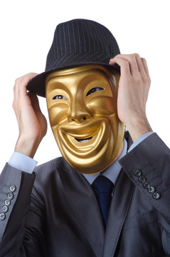 商人用面具掩飾自己的身份