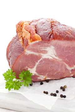 一塊熏豬肉