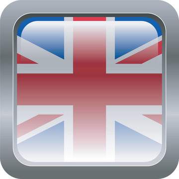 英國顏色的金屬按鈕