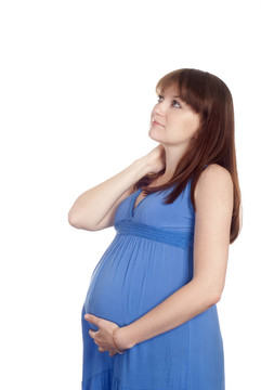 穿著裙子的孕婦