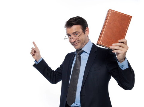 人的白人老師教授講授孤立工作室白色背景