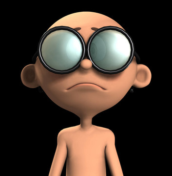 悲傷的男人戴著眼鏡