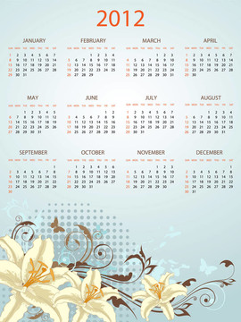 2012日歷