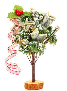钱的圣诞树