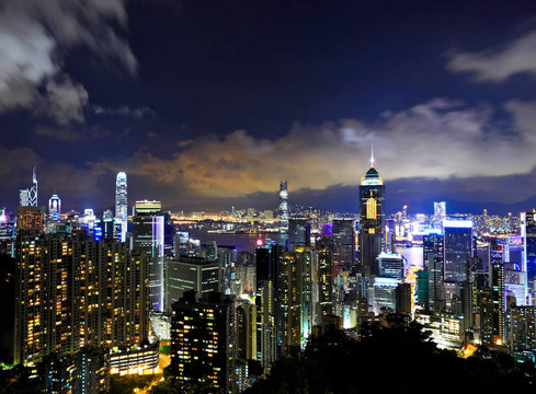 香港市的夜晚