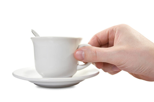 手和茶杯用板