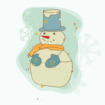 復古圣誕雪人卡的剪貼簿；設計；邀請；問候