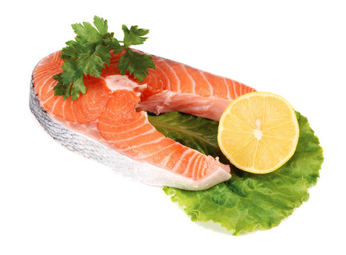 用檸檬和歐芹紅色魚牛排