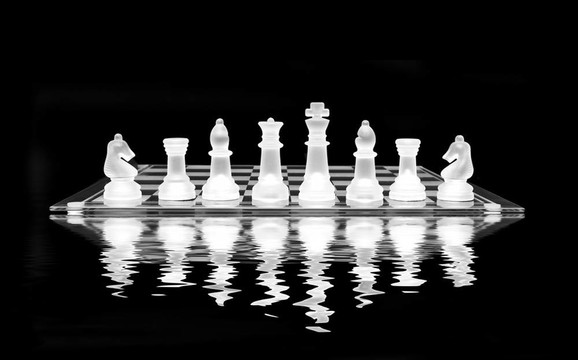 具有反射的棋子
