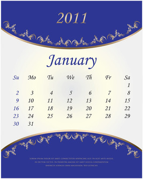日歷的設計2011
