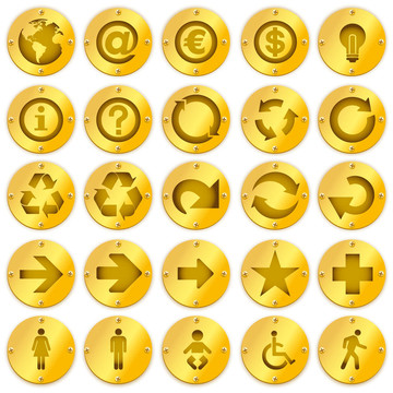 向量舊的金色符號(hào)