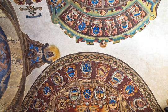 博洛尼亞室內(nèi)Archiginnasio。Emilia Romagna。意大利.