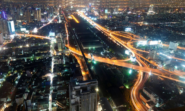 從Baiyoke市酒店夜景