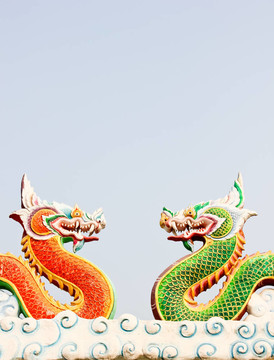 中式風(fēng)格的裝修和粉刷；WatSamarn；Chachaengsao；泰國