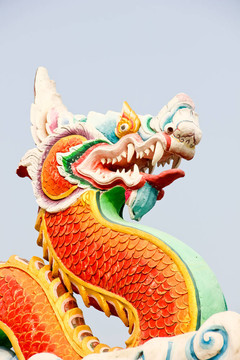 中式風(fēng)格的裝修和粉刷；WatSamarn；Chachaengsao；泰國