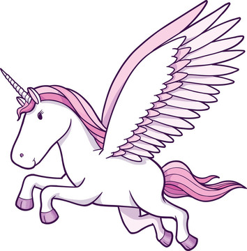 獨角飛馬插畫