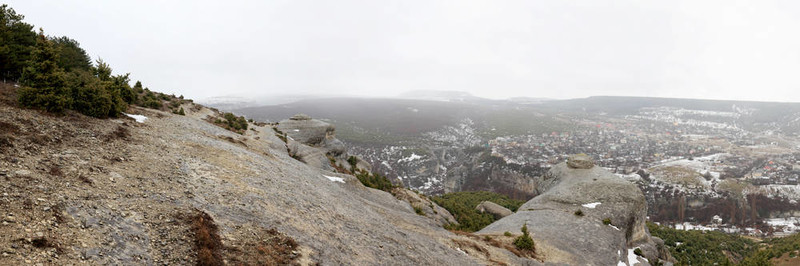 從Mountains全景；Bakhchisaray