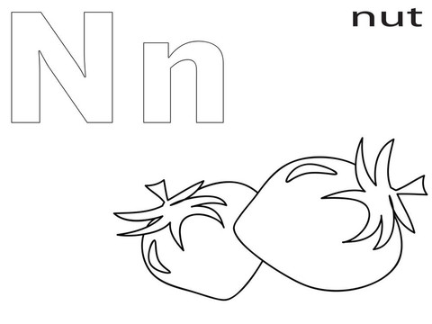 兒童用字母表；n