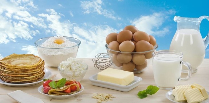 薄餅和奶制品