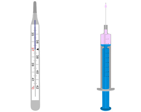 臨床體溫計與白注射液