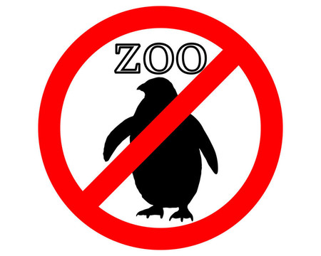 禁止在動物園里的企鵝