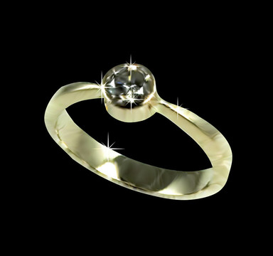 黃金結(jié)婚戒指鉆石。