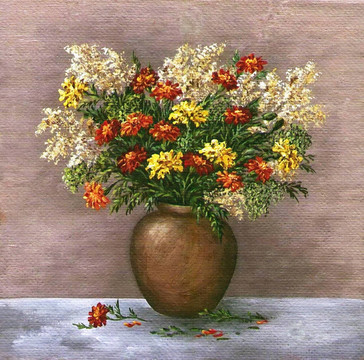 金盞花和藏紅花