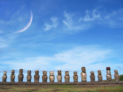 Ahu Tongariki；復(fù)活島