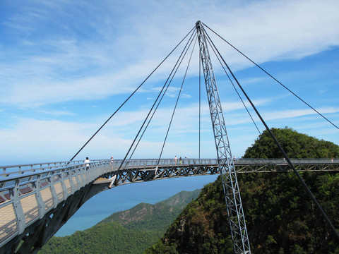 著名的掛Langkawi島大橋；馬來西亞