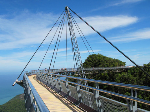 著名的掛Langkawi島大橋；馬來西亞