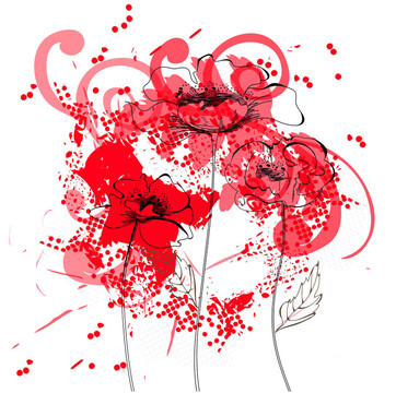 五顏六色的花朵