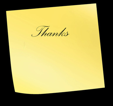謝謝Sticky Note