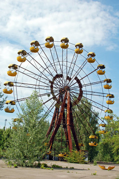 廢棄的游樂園在Pripyat