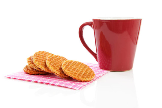 餅干與瑟洛普；典型的荷蘭stroopwafels