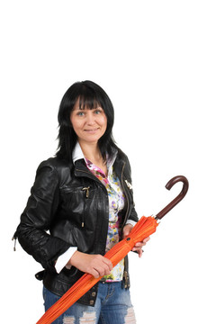 打著雨傘的女人