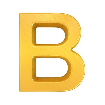 金色字母B