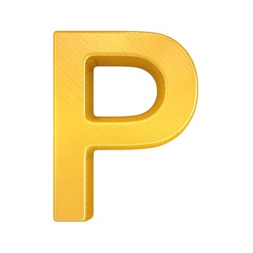 金色的字母P