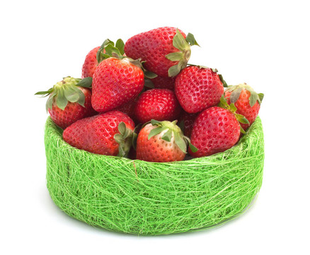 Strawberry；白色背景孤立。
