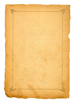 白色背景舊書的一頁