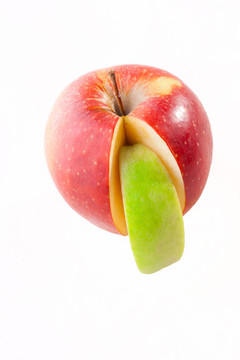 紅蘋果與綠蘋果片的結(jié)合