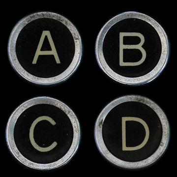 舊打字機A B C D鍵