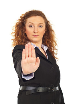 商業(yè)女人用手擋