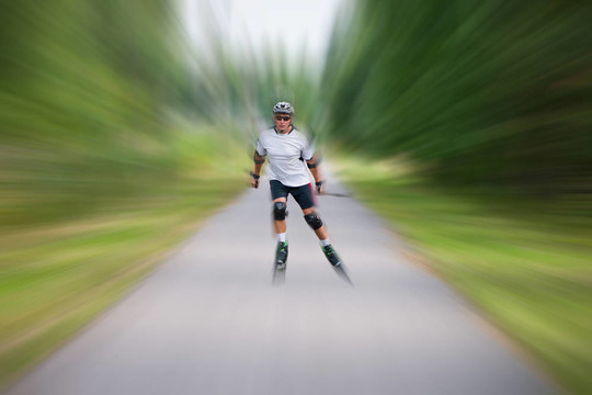與棒Rollerskater