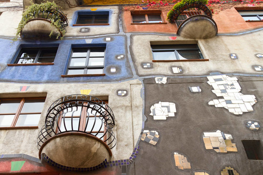 Hundertwasserhaus；維也納；奧地利