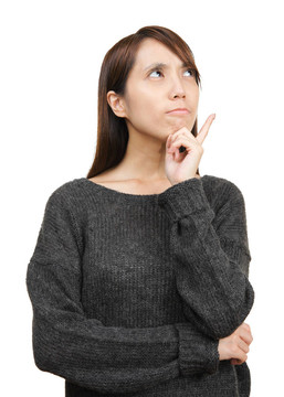 體貼的女人抬頭