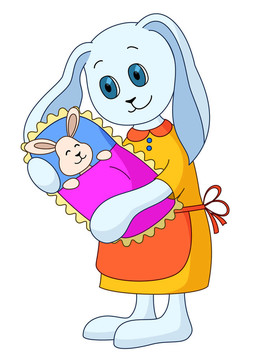 兔媽媽與孩子