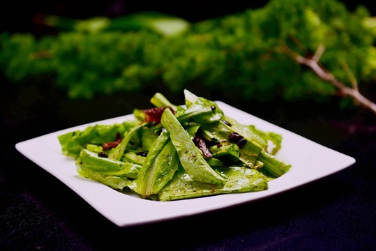 豆豉油麥菜