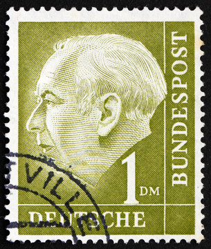 郵票德國(guó)1954 Theodor Heuss