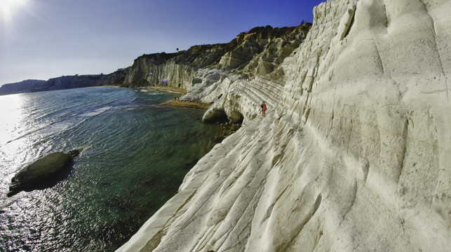 Scala dei Turchi在阿格里真托；意大利